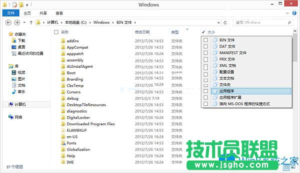 Win8系統怎么讓文件按類型分組？