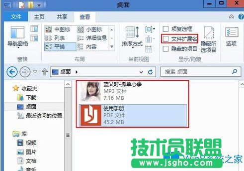 Win8隱藏或顯示文件后綴名的技巧