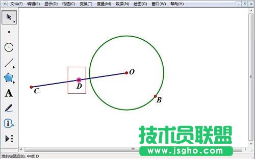 幾何畫(huà)板如何畫(huà)圓外一點(diǎn)的切線(xiàn)