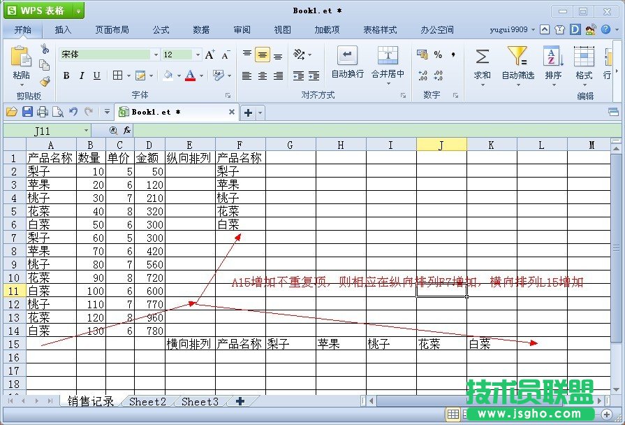 WPS表格怎么提取數(shù)據(jù)源中的不重復(fù)項(xiàng)   三聯(lián)