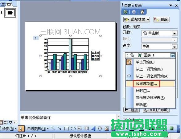 ppt中插入的圖表怎么添加動畫效果