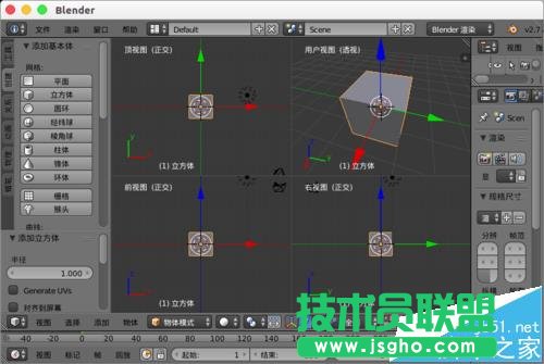 blender怎么在場(chǎng)景中心位置創(chuàng)建模型?