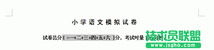 WPS文字會(huì)計(jì)算總分的試卷模板教程