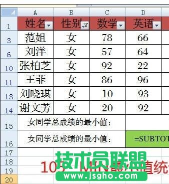 excel中subtotal函數(shù)如何使用