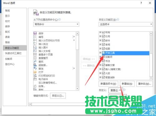 Word2016中添加開發(fā)工具選項(xiàng)卡到界面顯示的方法