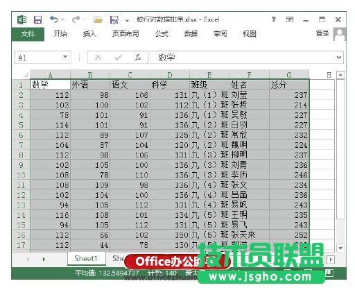 在Excel表格中按行對數(shù)據(jù)排序的方法