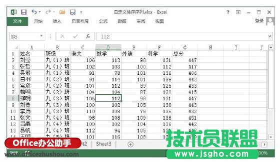 Excel表格中自定義排序序列的方法