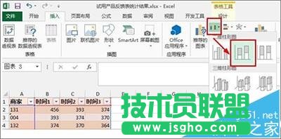 Excel2013柱形圖中的系列線怎么添加?