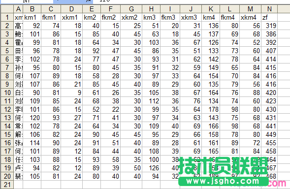 excel表格如何按成績排序