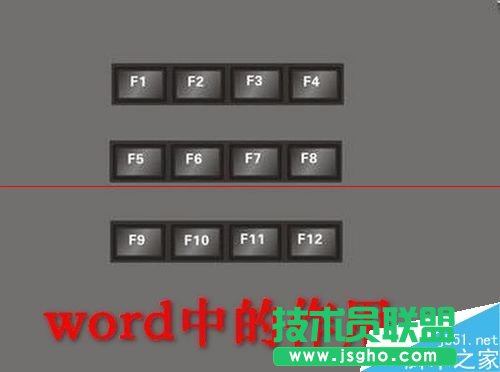 word中F1到F12功能鍵怎么使用？